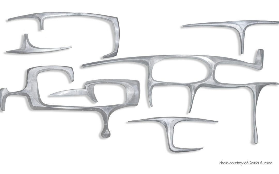 Aluminum Modernist Sculpture for Auction